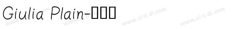 Giulia Plain字体转换